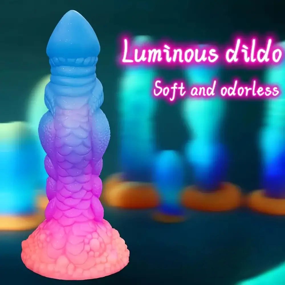 Dragon Scale Fantasy Dildo - Colorful Silicone Dragon Dildo