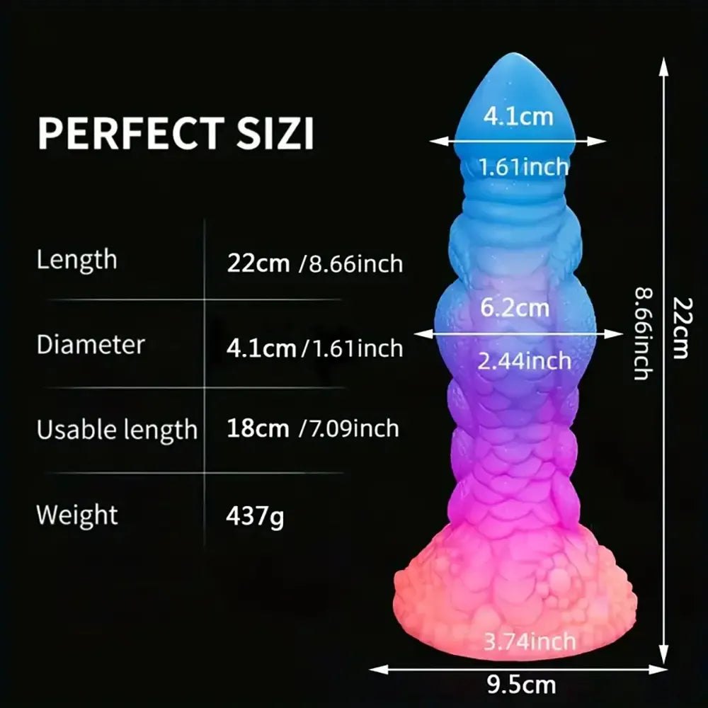 Dragon Scale Fantasy Dildo - Colorful Silicone Dragon Dildo