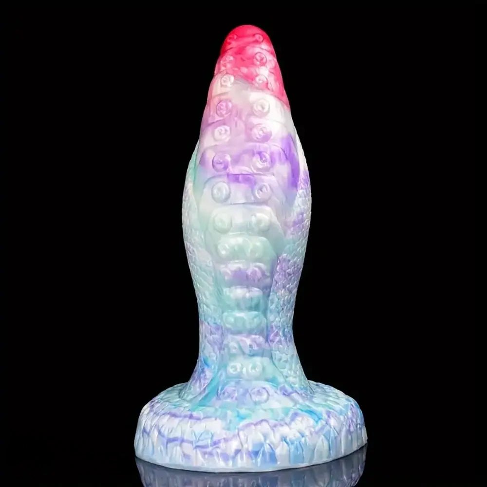 Dragon Scale Fantasy Dildo 9 in - Silicone Fantasy Dildo