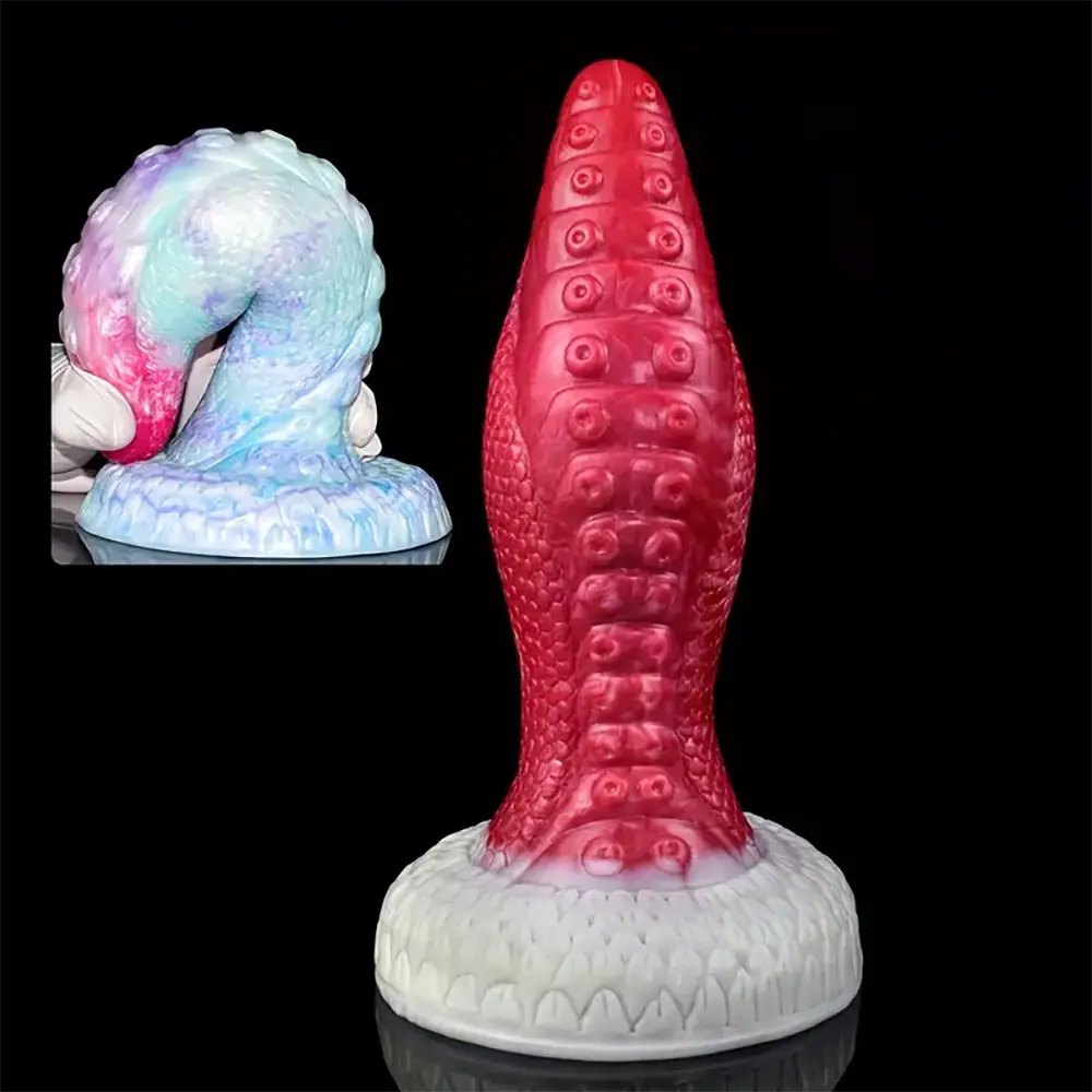 Dragon Scale Fantasy Dildo 9 in - Silicone Fantasy Dildo
