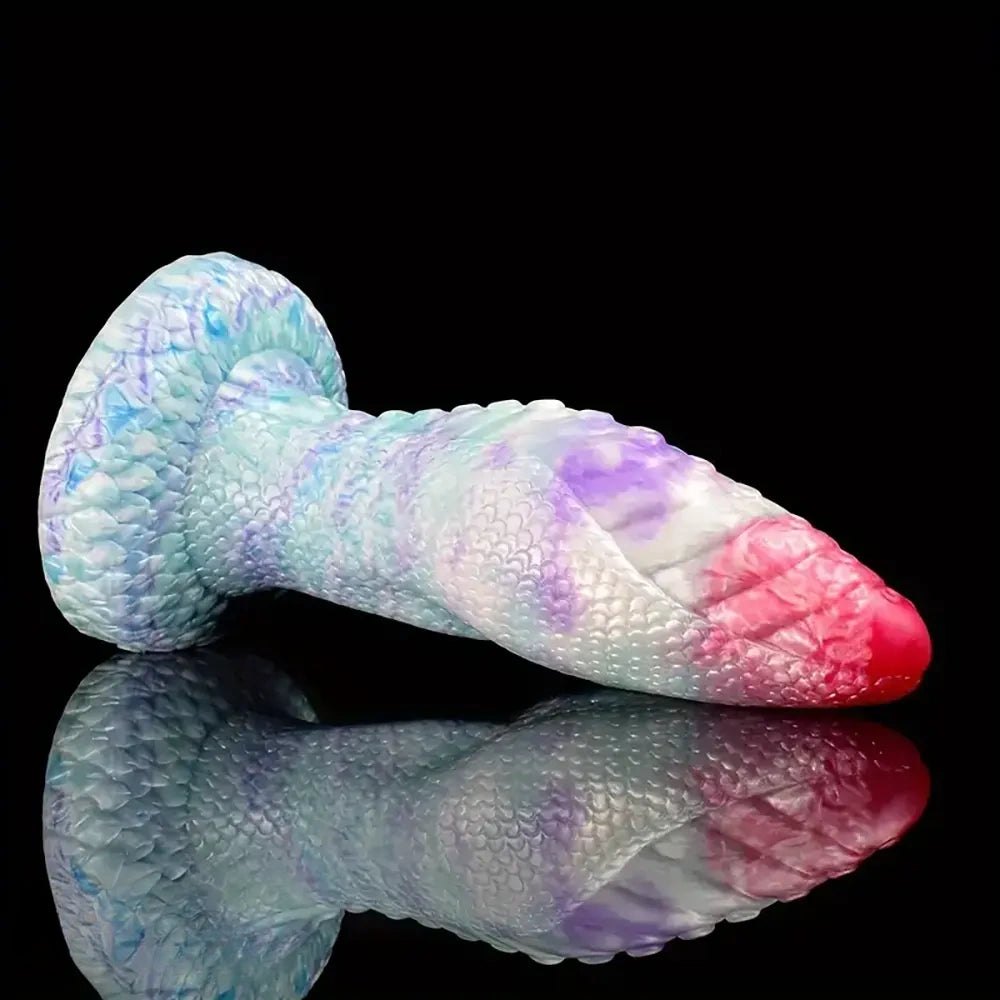 Dragon Scale Fantasy Dildo 9 in - Silicone Fantasy Dildo