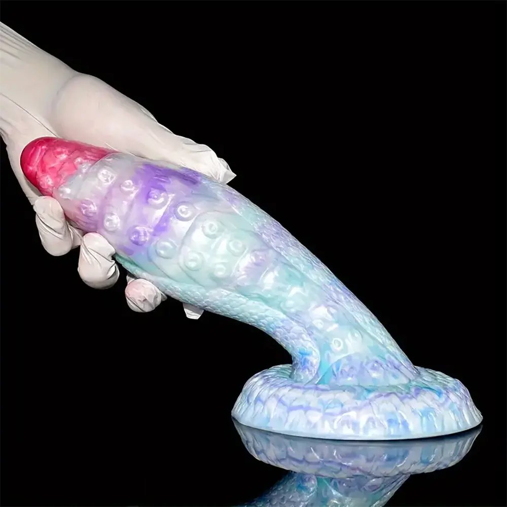 Dragon Scale Fantasy Dildo 9 in - Silicone Fantasy Dildo