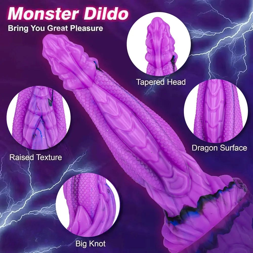 Dragon Scale Fantasy Dildo 8.86in - Silicone Monster Dildo