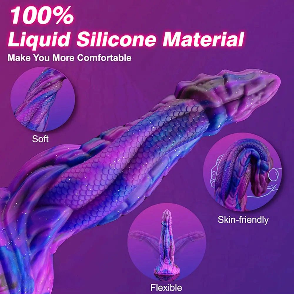 Dragon Scale Fantasy Dildo 8.86in - Silicone Monster Dildo