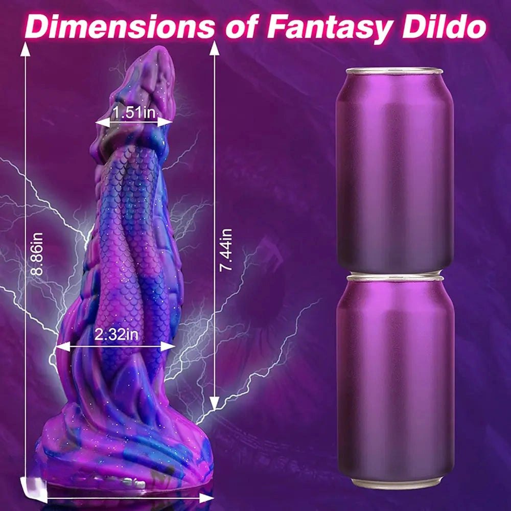 Dragon Scale Fantasy Dildo 8.86in - Silicone Monster Dildo