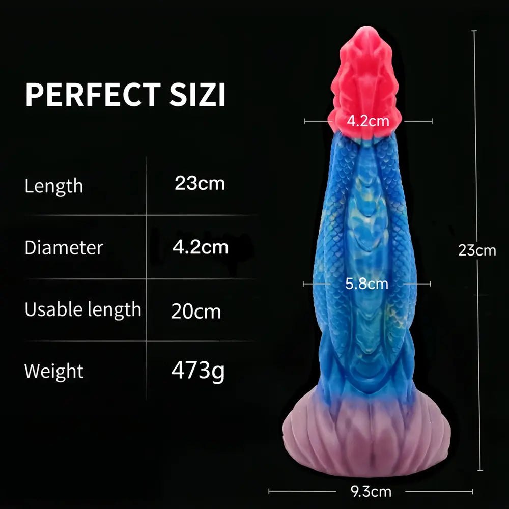 Dragon Scale Fantasy Dildo 8.86in - Silicone Monster Dildo