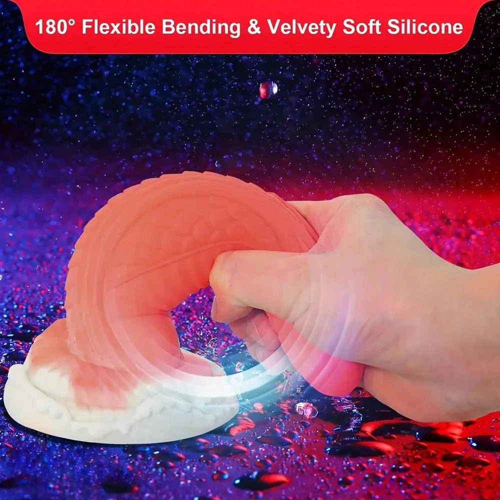 Dragon Scale Fantasy Dildo 8 in - Silicone Monster Dildo