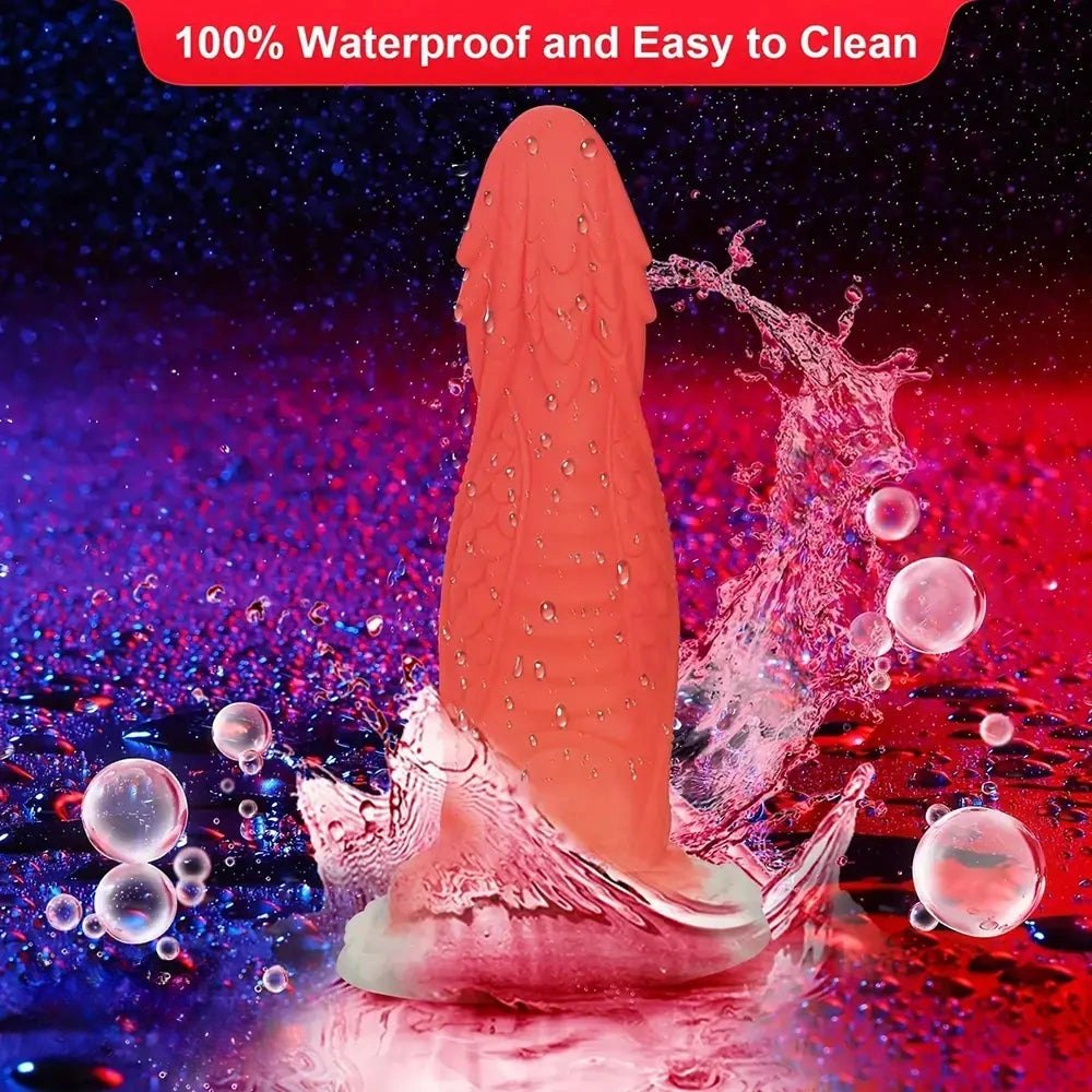 Dragon Scale Fantasy Dildo 8 in - Silicone Monster Dildo