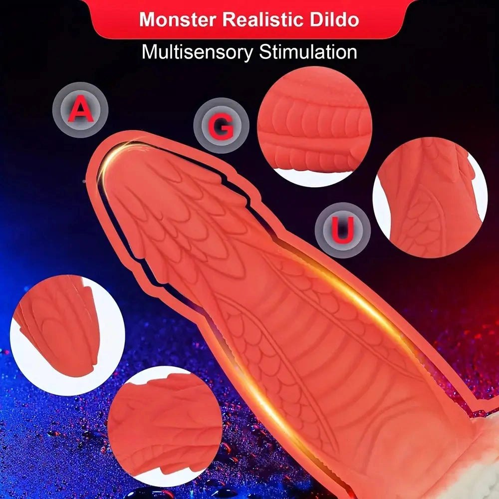 Dragon Scale Fantasy Dildo 8 in - Silicone Monster Dildo