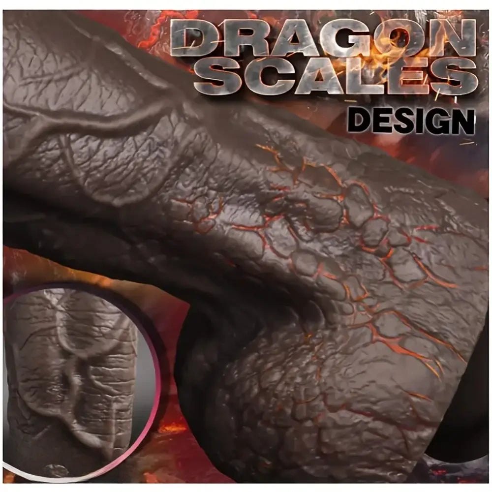 Dragon Scale Fantasy Dildo 8.5in - Silicone Monster Dildo