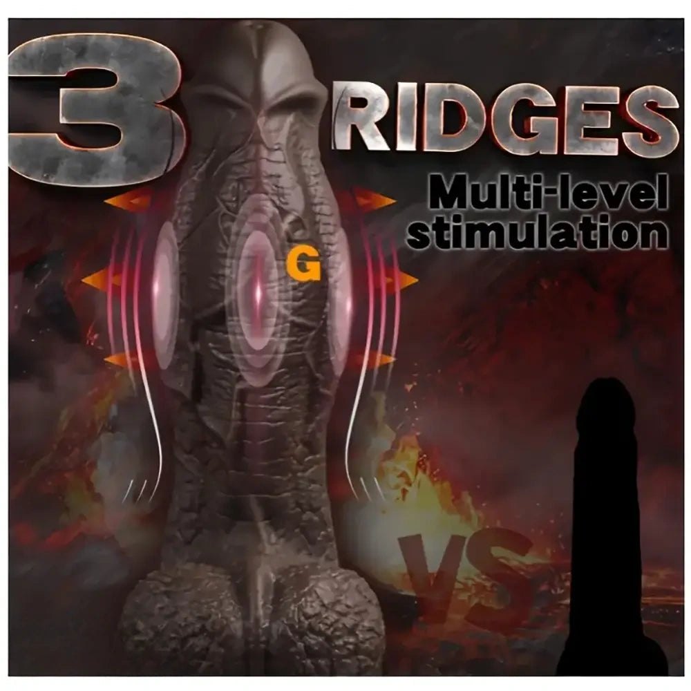Dragon Scale Fantasy Dildo 8.5in - Silicone Monster Dildo