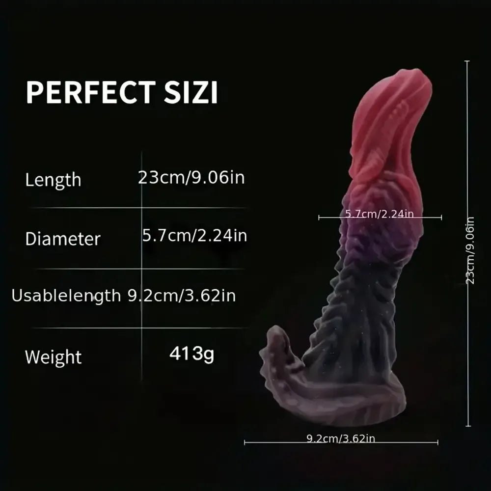 Dragon Scale Fantasy Dildo 9in - Silicone Monster Dildo