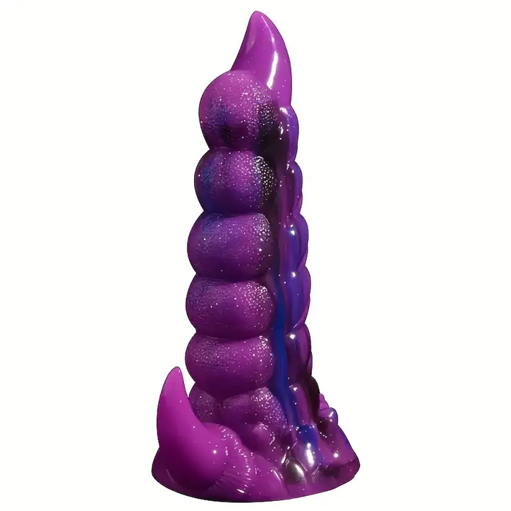 Dragon Tail Fantasy Dildo 8 in - Purple Monster Dildo