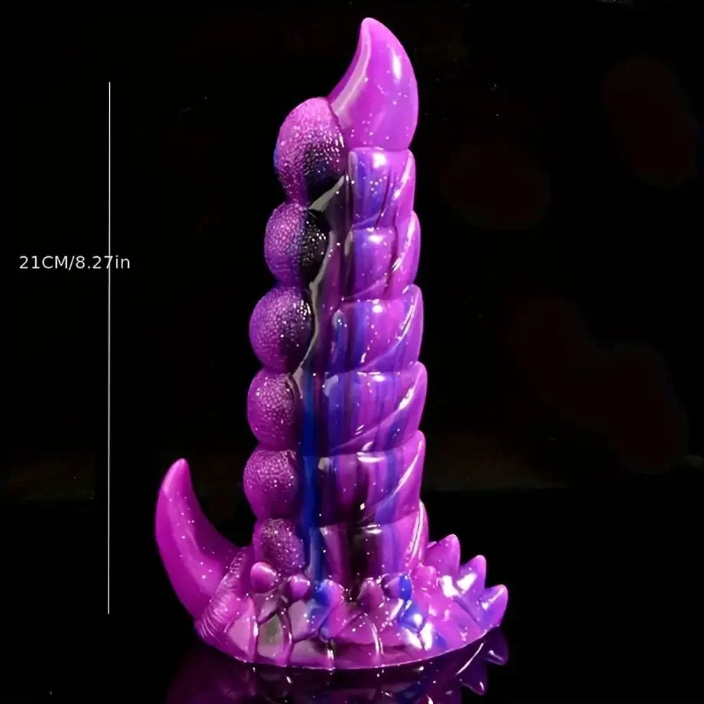 Dragon Tail Fantasy Dildo 8 in - Purple Monster Dildo