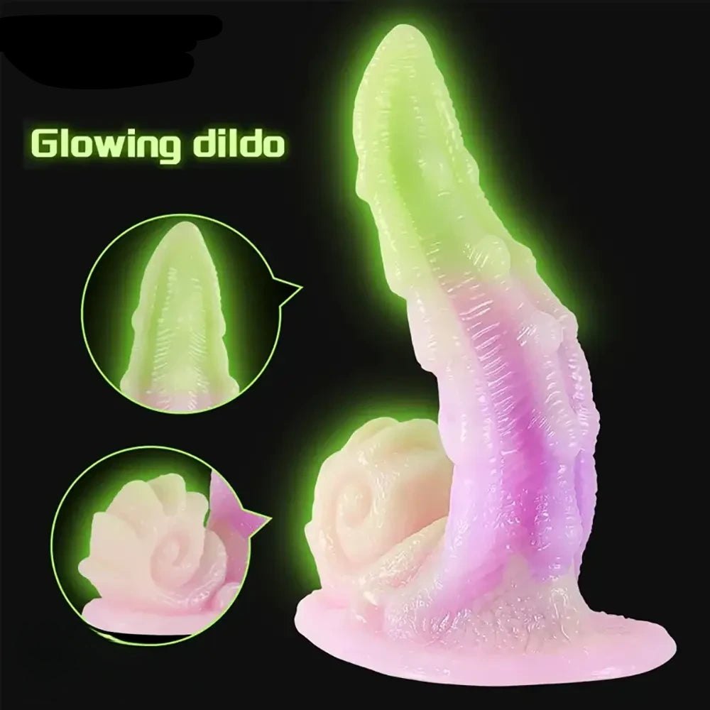 Dragon Tentacle Glow Fantasy Dildo - Silicone Monster Dildo