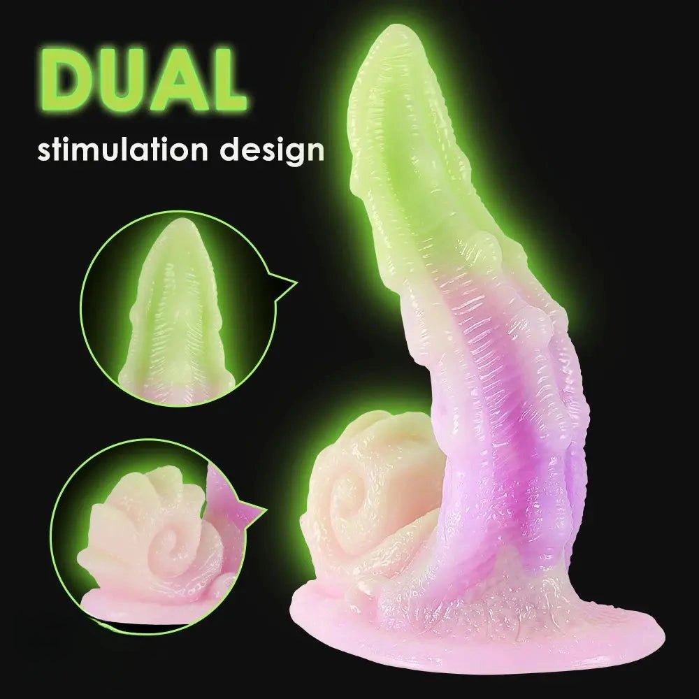 Dragon Tentacle Glow Fantasy Dildo - Silicone Monster Dildo