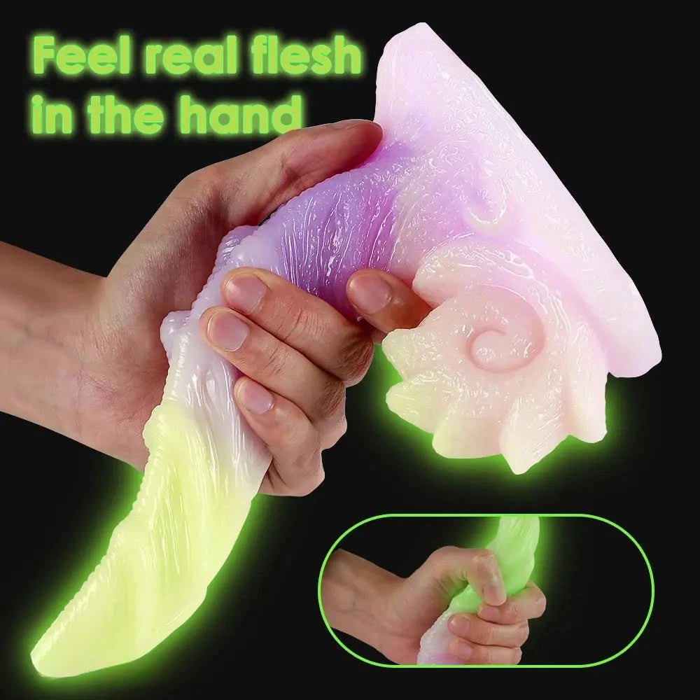 Dragon Tentacle Glow Fantasy Dildo - Silicone Monster Dildo