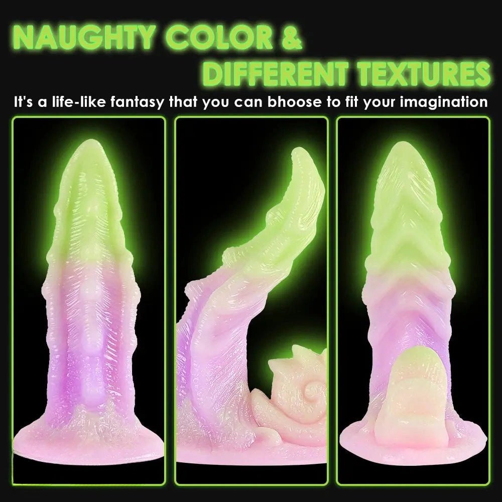 Dragon Tentacle Glow Fantasy Dildo - Silicone Monster Dildo