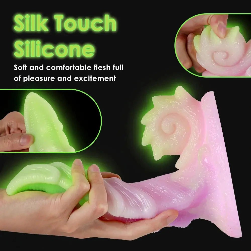 Dragon Tentacle Glow Fantasy Dildo - Silicone Monster Dildo