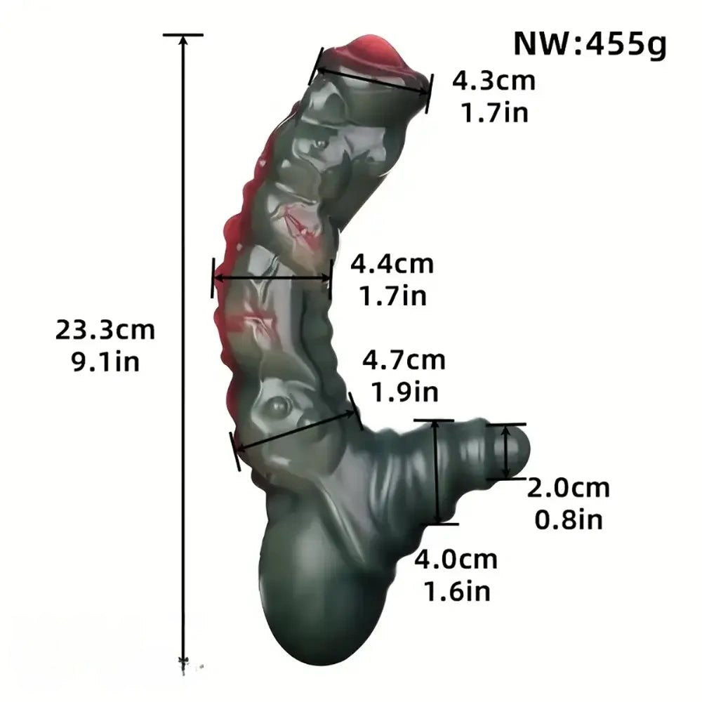 Draped Fantasy Dildo 9.1 in - Monster Fantasy Dildo