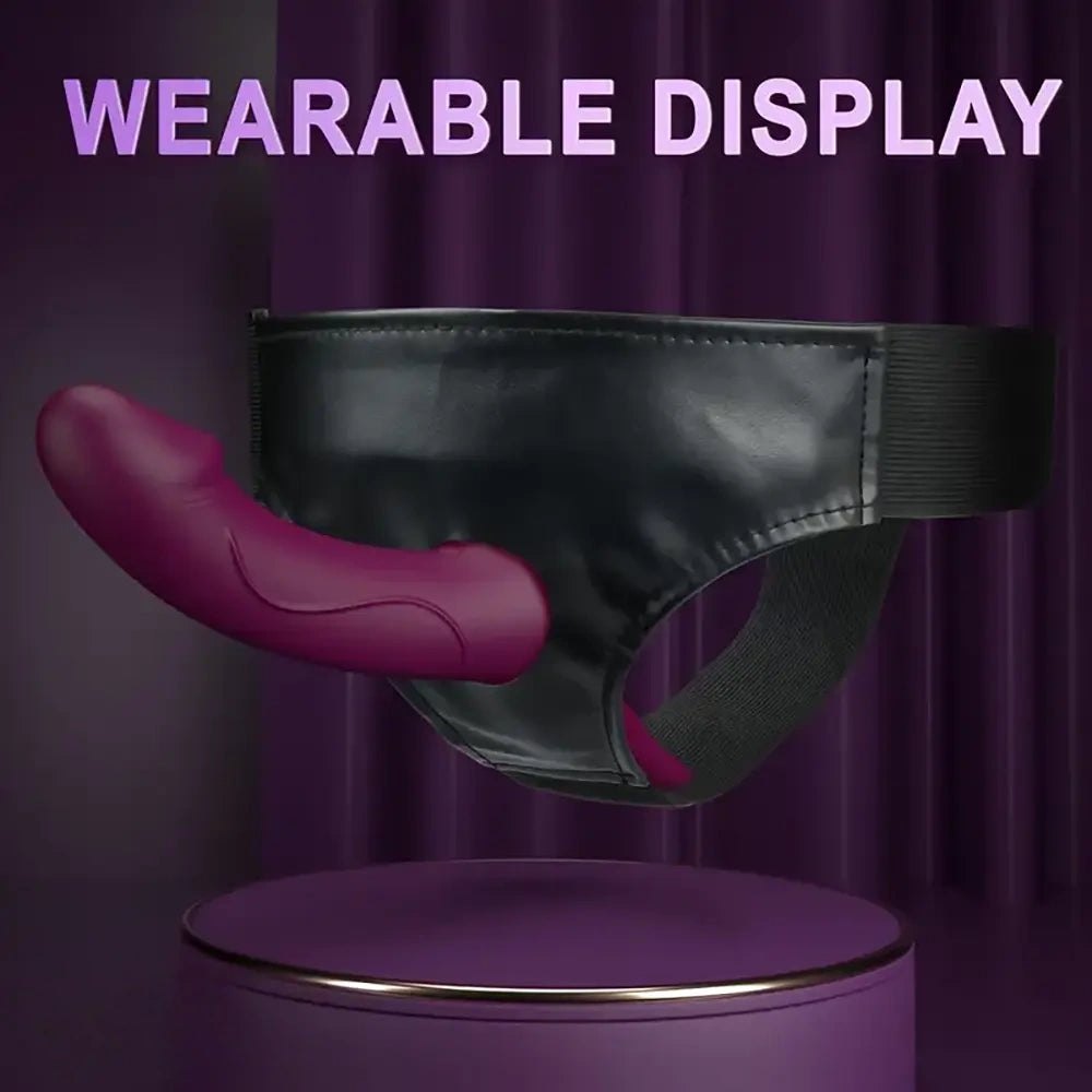 Dual-Arm Strap-On Dildo - G-Spot and Clit Harness Dong
