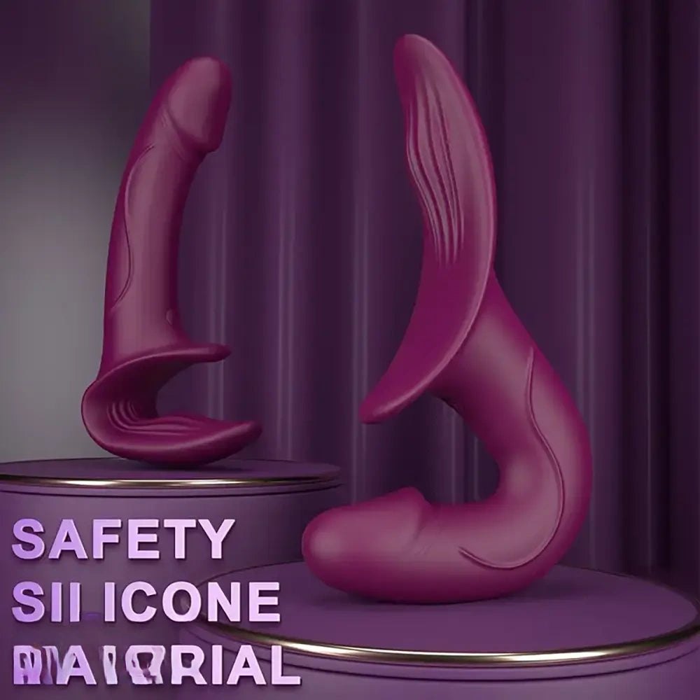 Dual-Arm Strap-On Dildo - G-Spot and Clit Harness Dong