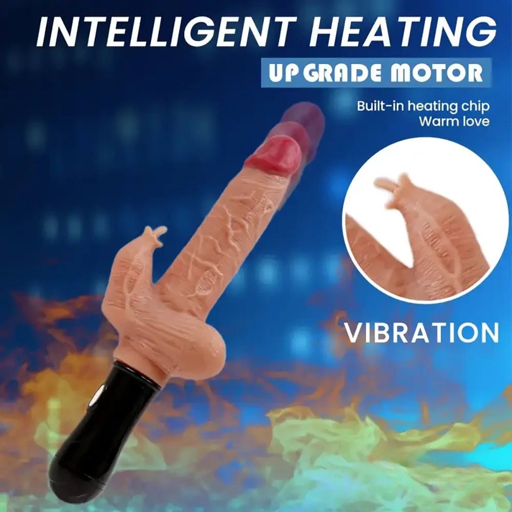 Dual-Arm Vibrating Dildo 11in - Silicone Vibrating Dildo