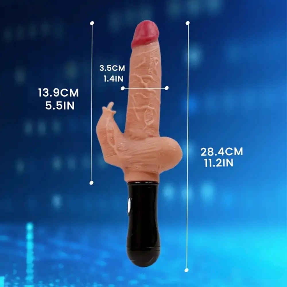 Dual-Arm Vibrating Dildo 11in - Silicone Vibrating Dildo