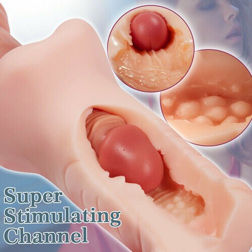 Dual-Channel Ribbed Pocket Pussy - Male Masturbator