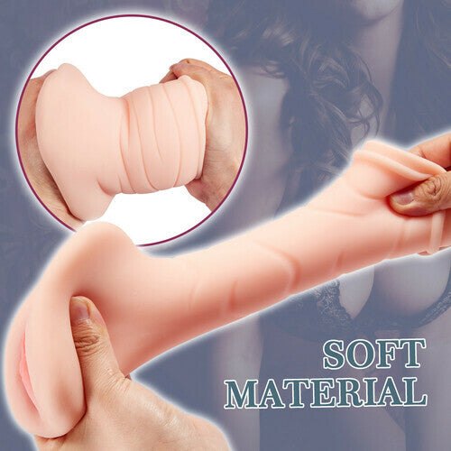 Dual-Channel Ribbed Pocket Pussy - Male Masturbator