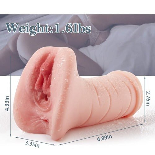 Dual-Channel Ribbed Pocket Pussy - Male Masturbator