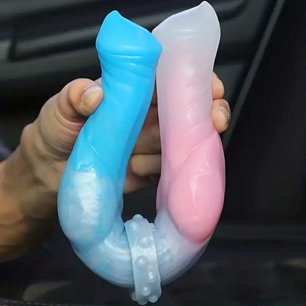 Dual Color Double Ended Dildo - Flexible Double Dildo