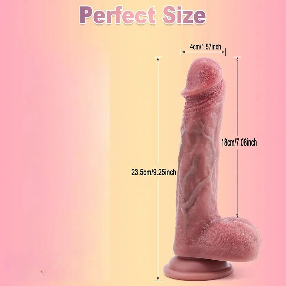 Dual Density Big Dildo 9 in - Lifelike Giant Dildo