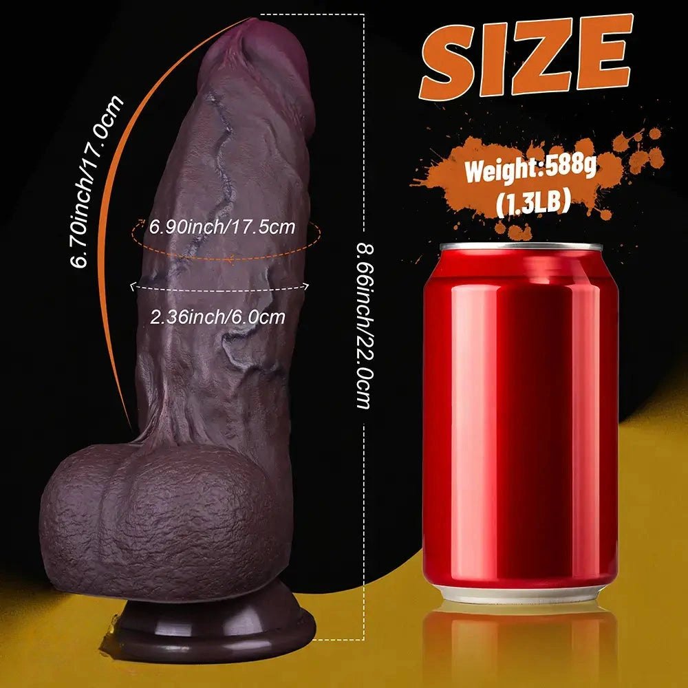 Dual Density Realistic Dildo 8in - Suction Cup Dildo