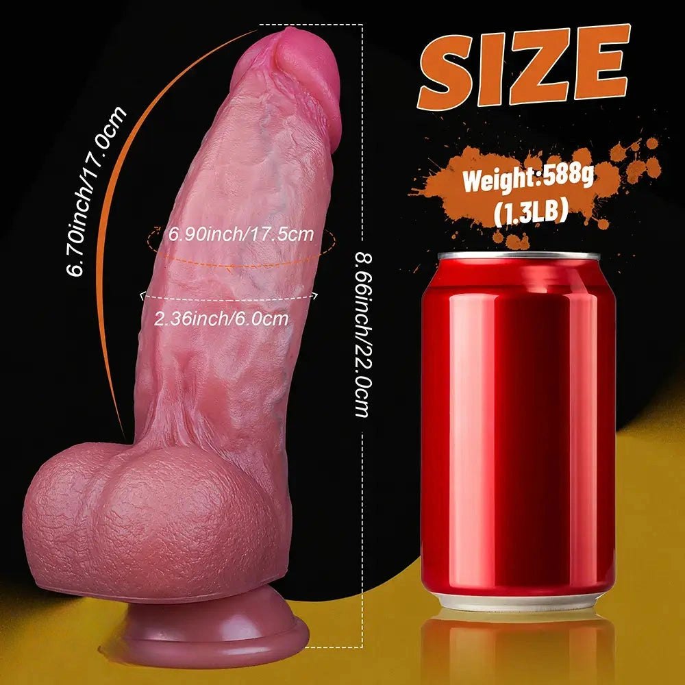 Dual Density Realistic Dildo 8in - Suction Cup Dildo