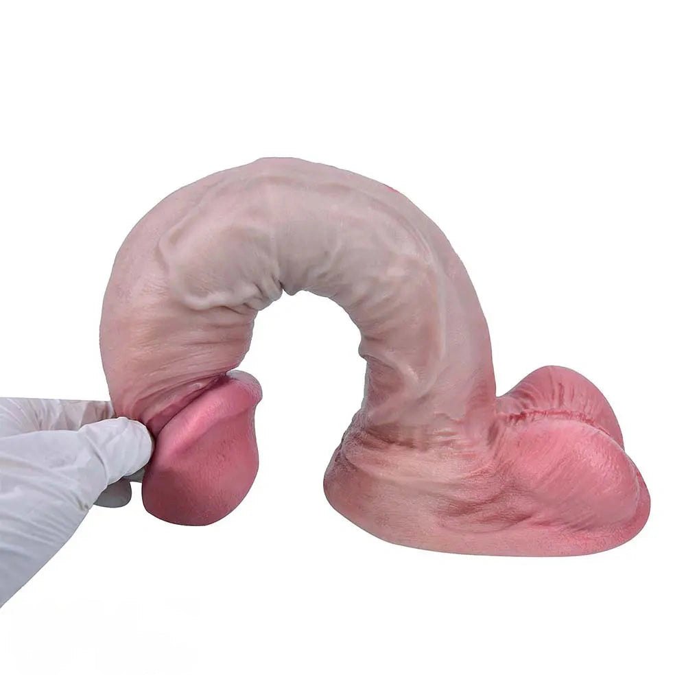 Dual Density Silicone Dildo 11.89in - Suction Cup Dildo