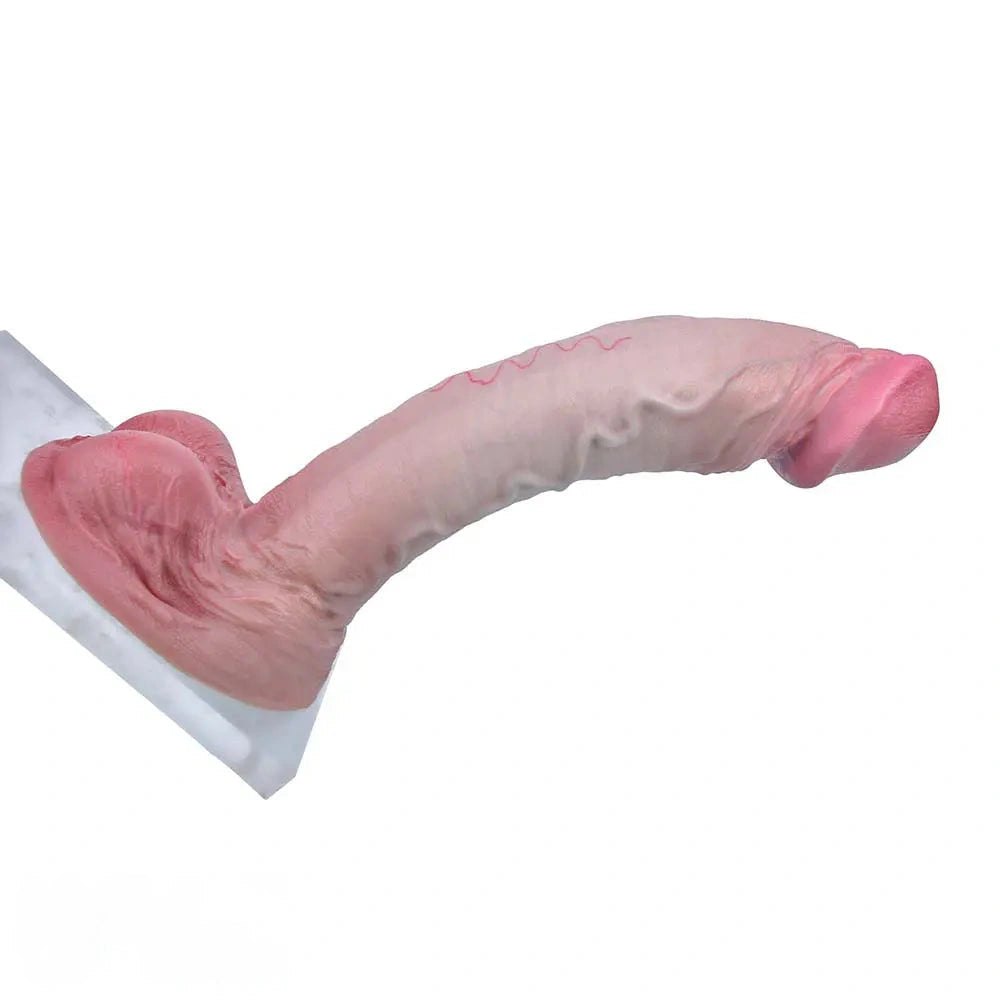 Dual Density Silicone Dildo 11.89in - Suction Cup Dildo