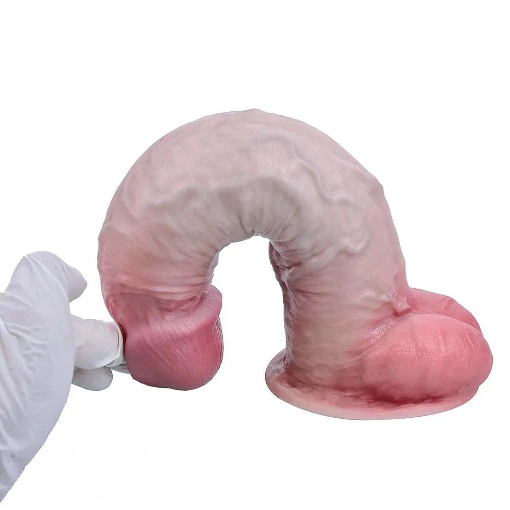 Dual Density Silicone Dildo 10.35 In - Suction Cup Dildo