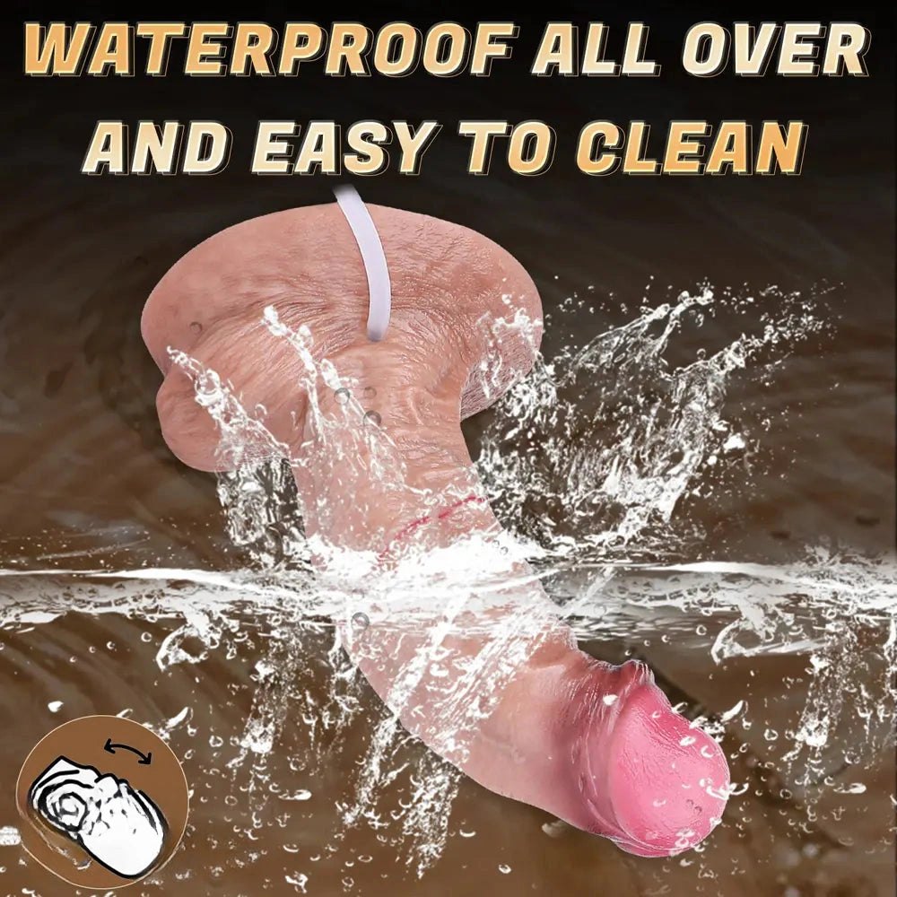 Dual Density Squirting Dildo - Flesh Realistic Dildo