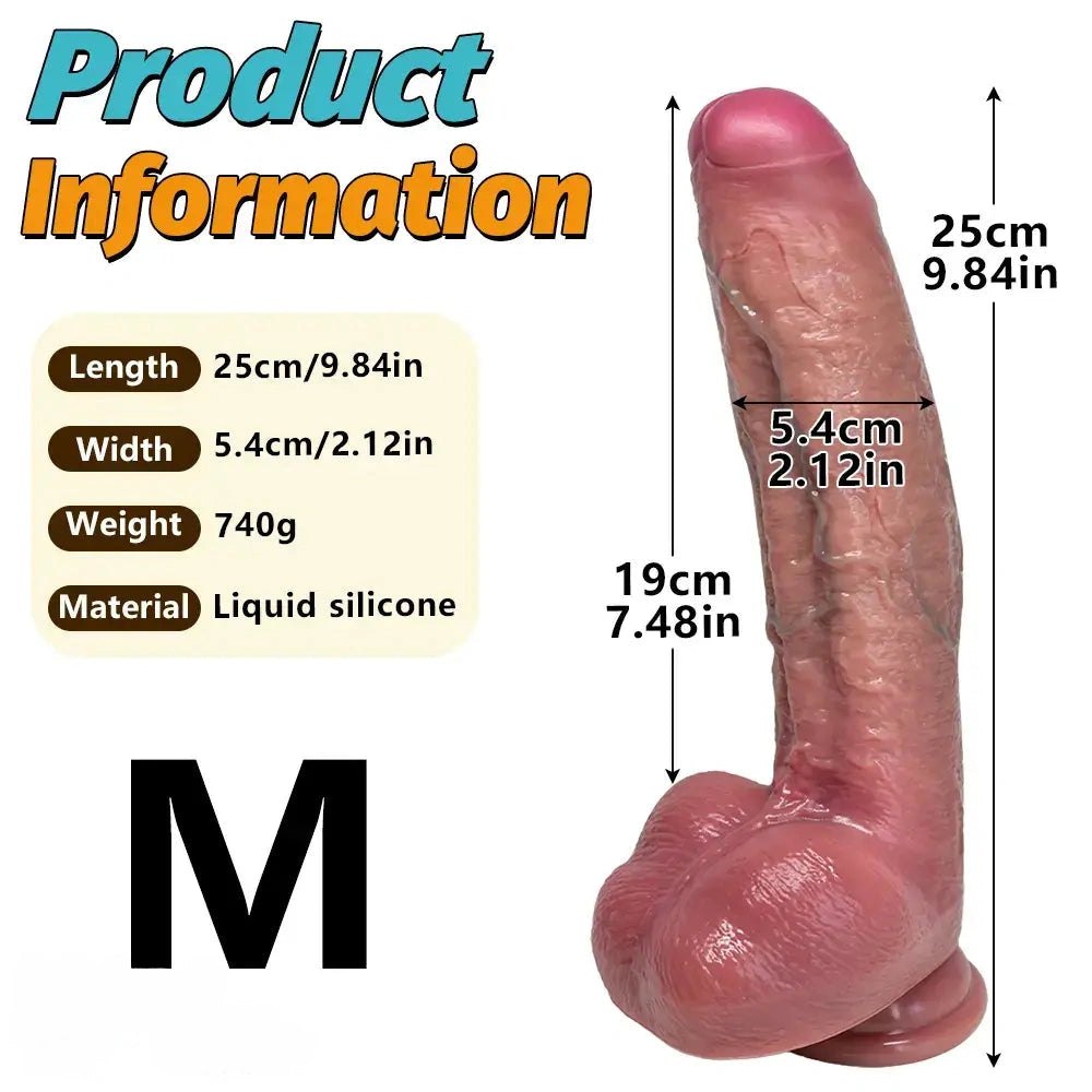 Dual Density Strap-On Dildo 12 in - Uncut Foreskin Dildo