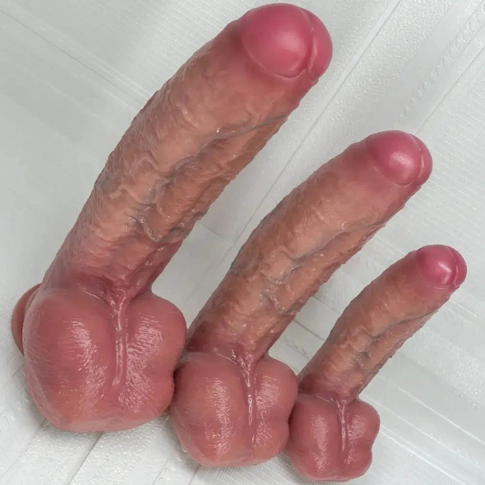 Dual Density Strap-On Dildo 12 in - Uncut Foreskin Dildo