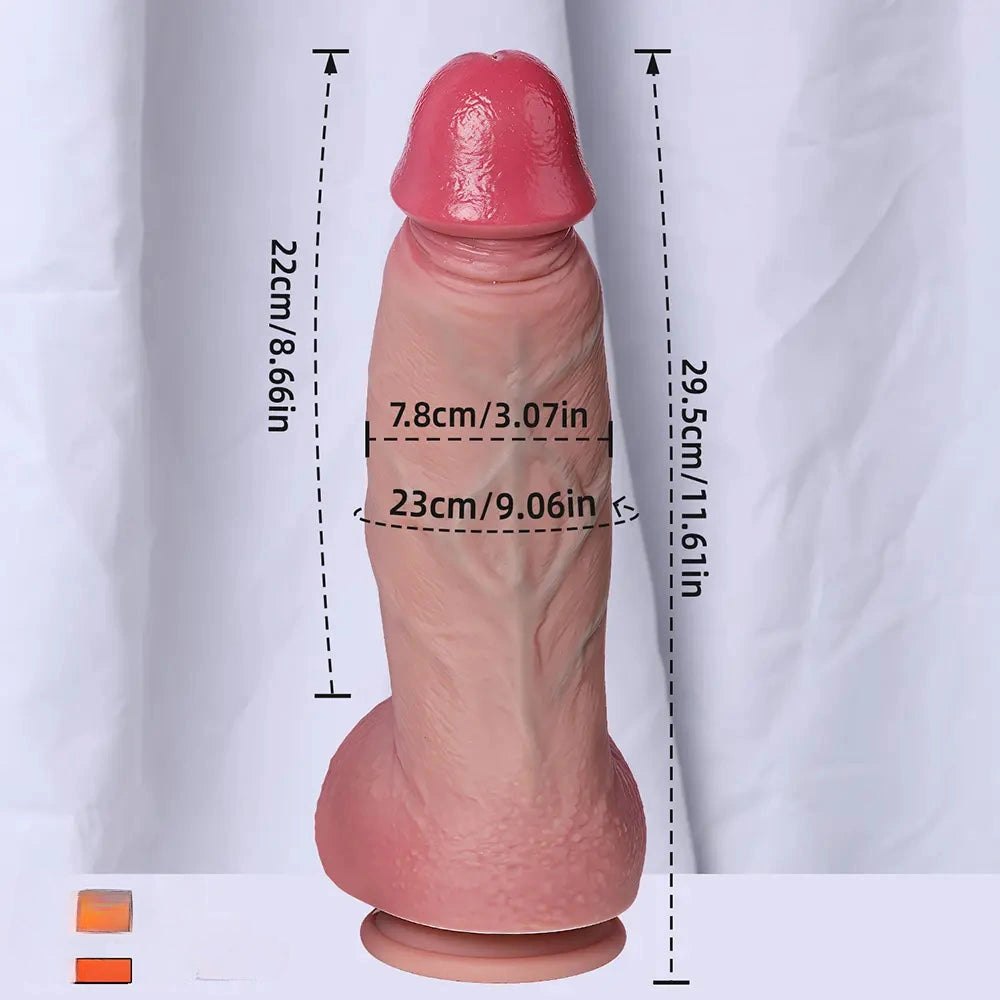 Dual Density Thick Dildo - Large Thick Silicone Dildo