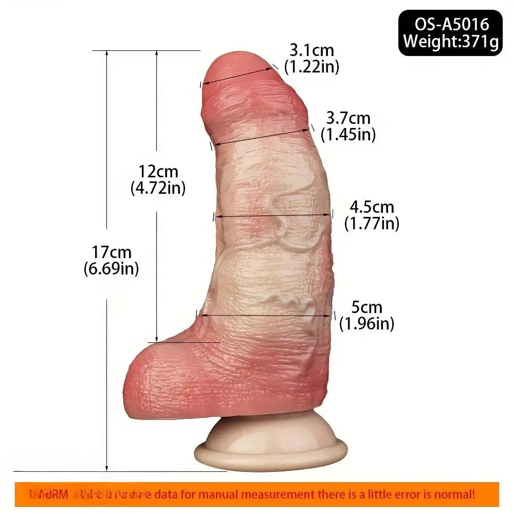 Dual Density Thick Dildo 6.69 in - Big Silicone Dildo