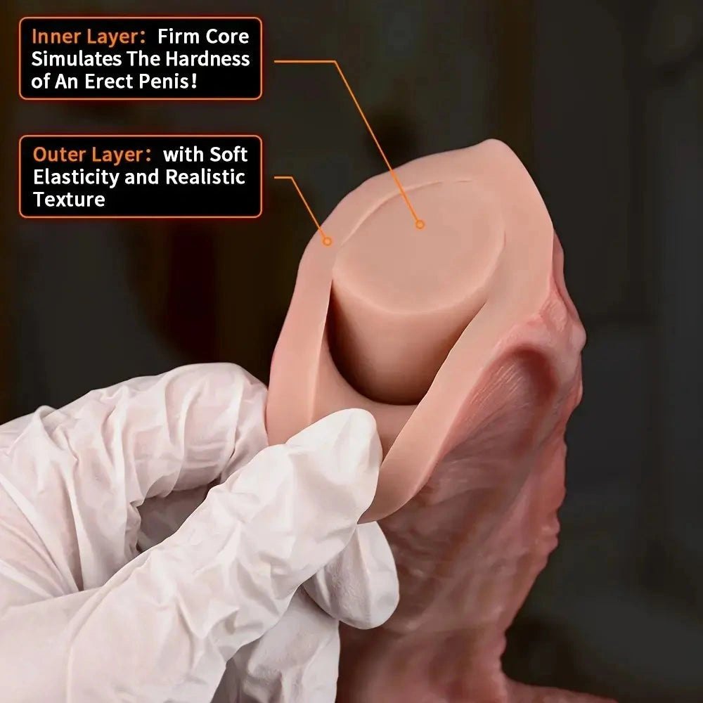 Dual Density Thick Dildo 6.69 in - Big Silicone Dildo