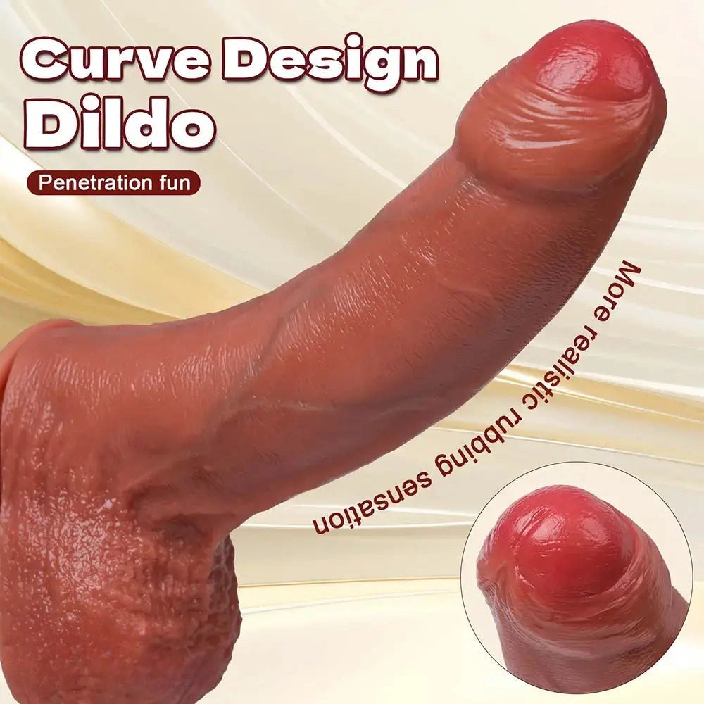 Dual Density Uncut Dildo - Suction Cup Silicone Dildo