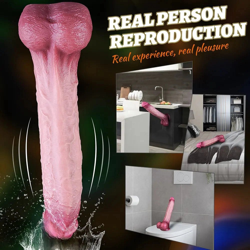 Dual Density Vein Big Dildo - Realistic Big Dildo Toy