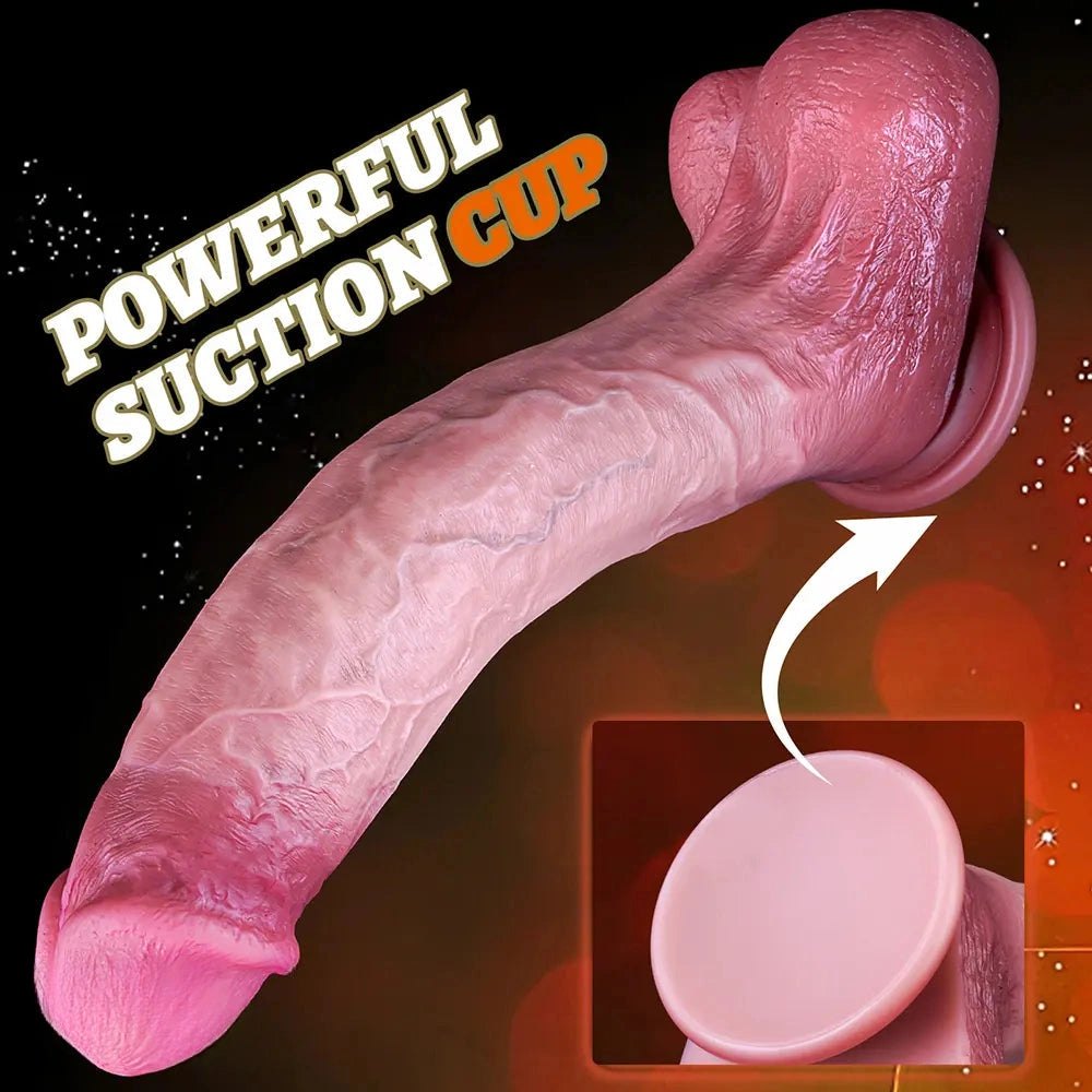Dual Density Vein Big Dildo - Realistic Big Dildo Toy