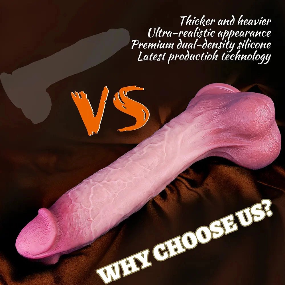 Dual Density Vein Big Dildo - Realistic Big Dildo Toy