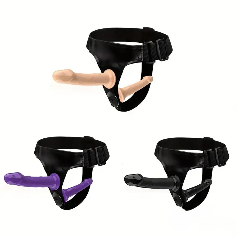 Dual Dildo Panty Harness - Wearable Strap On Harness