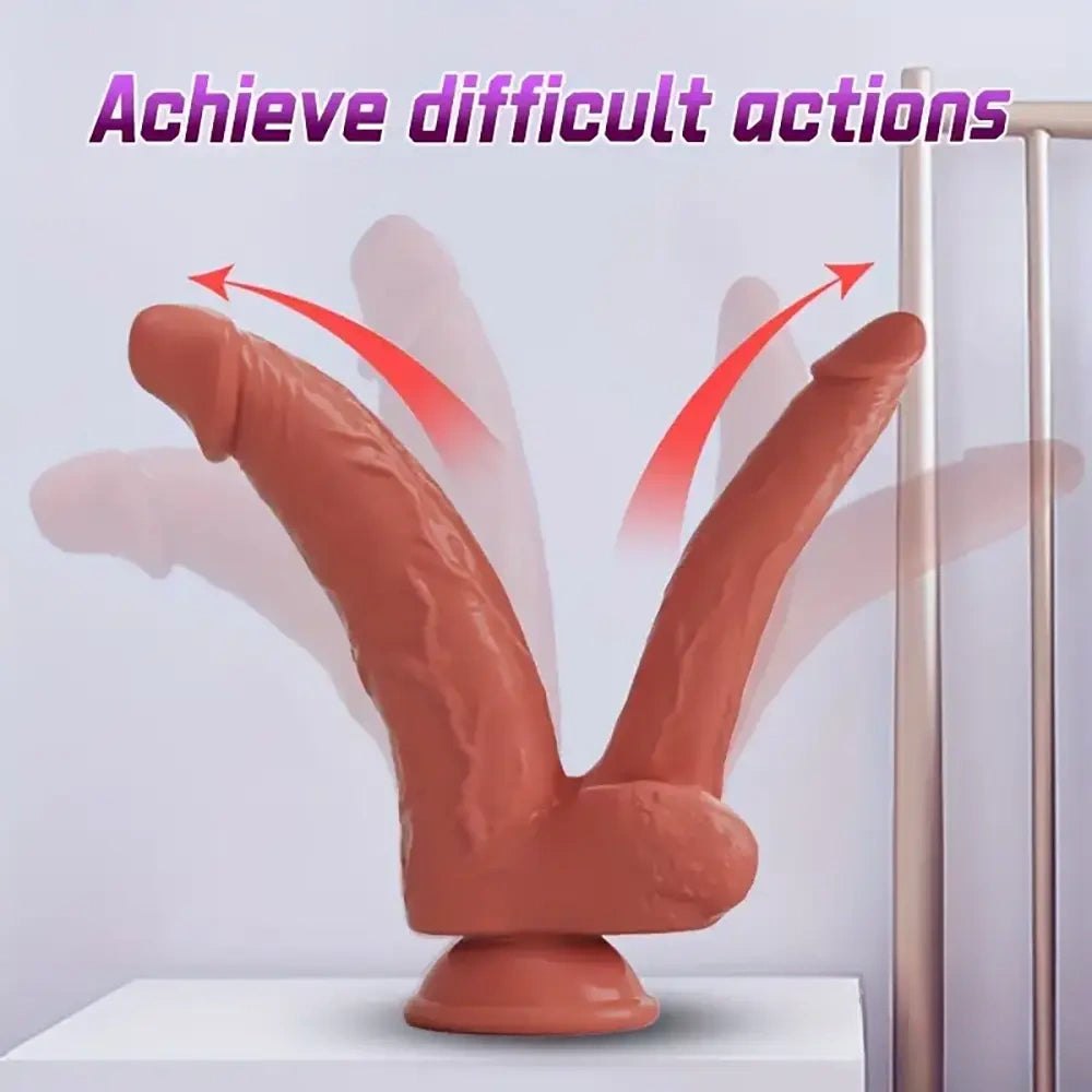 Dual-End Flexible Double Dildo - Silicone Strap On Dildo